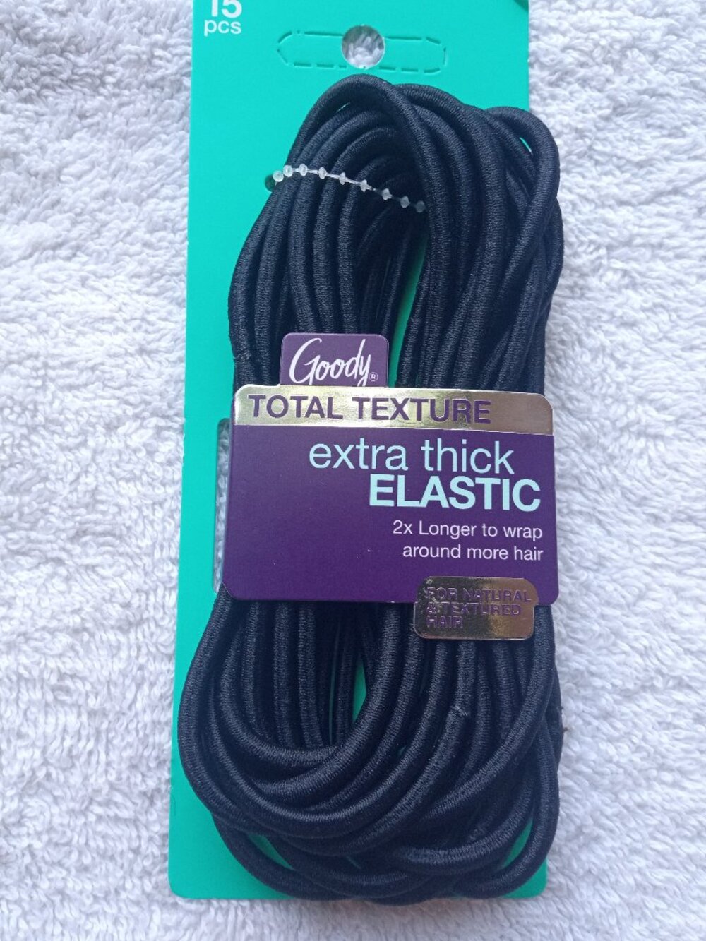 15 Goody Total Texture Black Extra Thick No Metal Ouchless Ponytailer Hair Bands